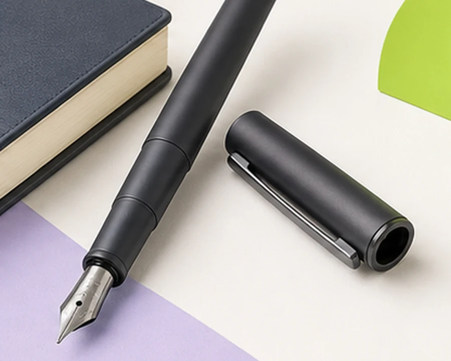 Original editorial illustration representing LAMY safari Fountain Pen