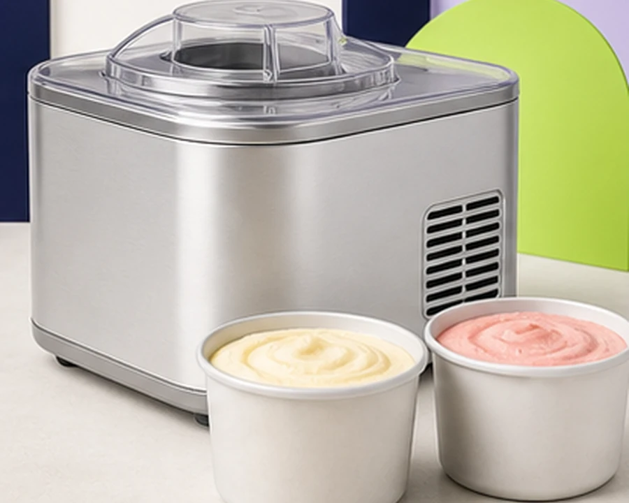 Original editorial illustration representing Ninja CREAMi Deluxe